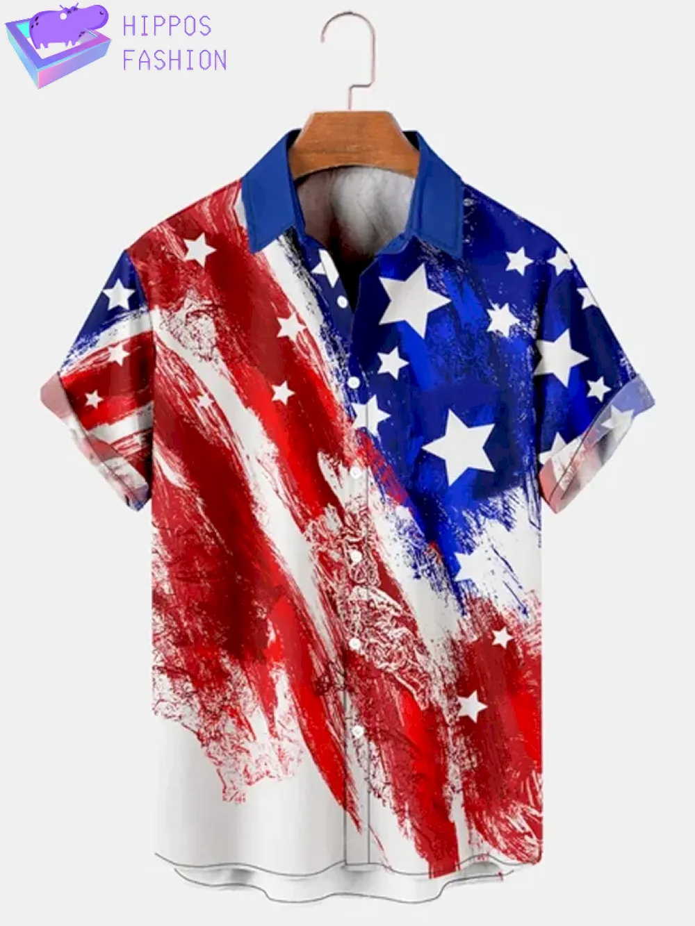 th of July American Flag Patriotic Hawaiian Shirts