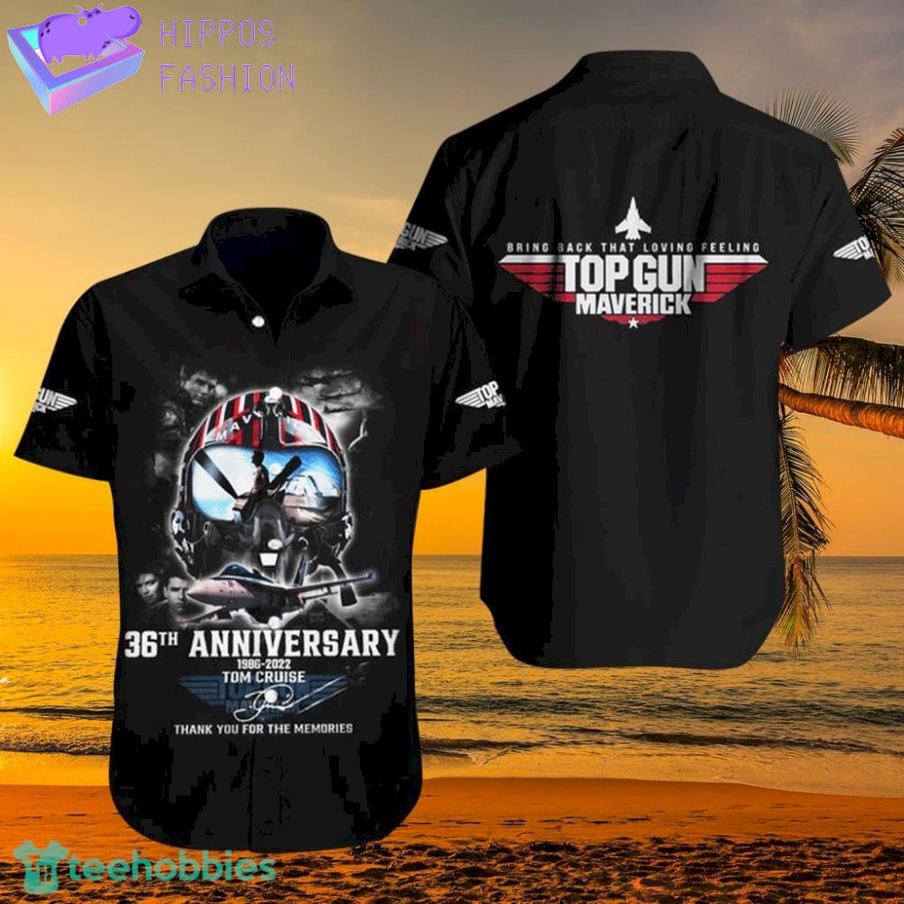 th Anniversary Top Gun Tom Cruise Maverick Hawaiian shirt