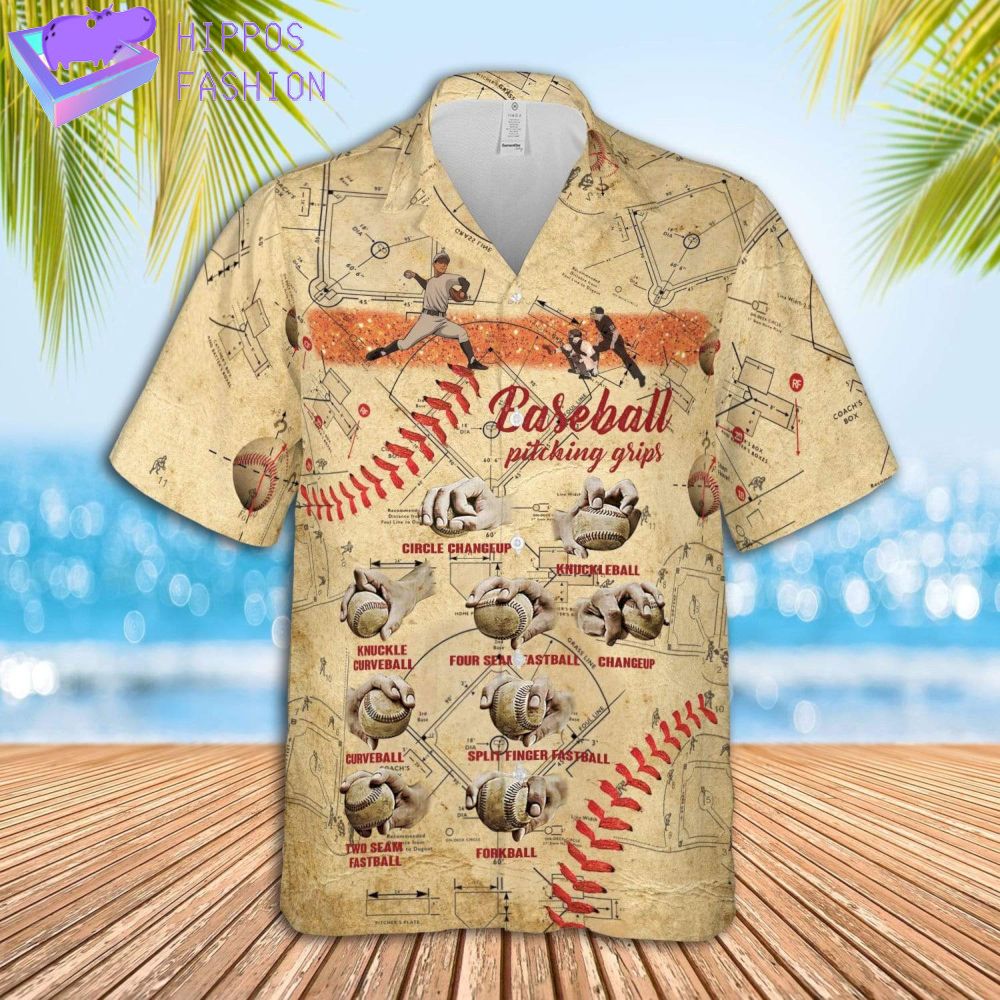 Baseball Pitching Grips Guide Aloha Hawaiian Shirt
