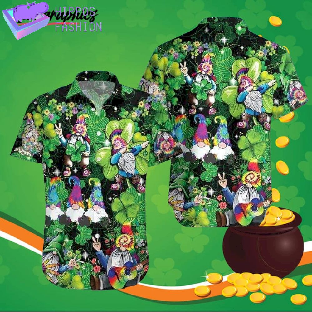 Hippie Gnomes St Patricks Day Hawaiian Shirt