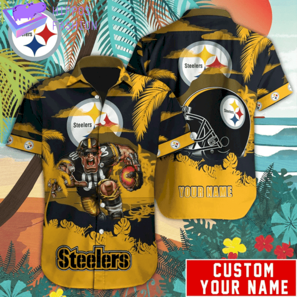 Pittsburgh Steelers Hawaiian Shirt Mascot Customize Your Name