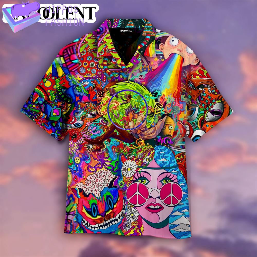 Psycho Chemistry Hippies Hippie Hawaiian Shirt