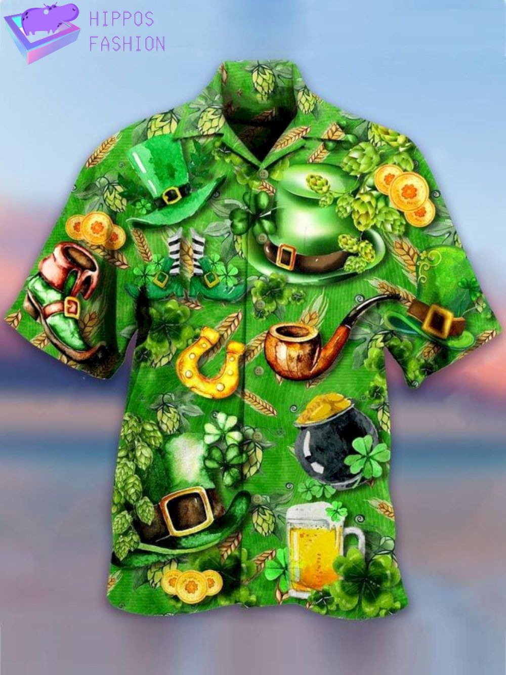 St.Patricks Day Symbol Hawaiian Shirt