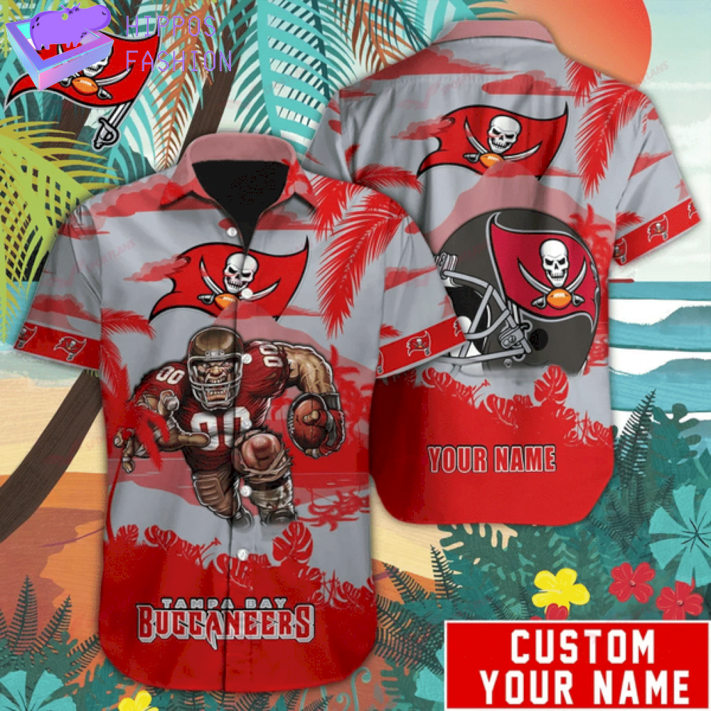 Tampa Bay Buccaneers Hawaiian Shirt Mascot Customize Your Name
