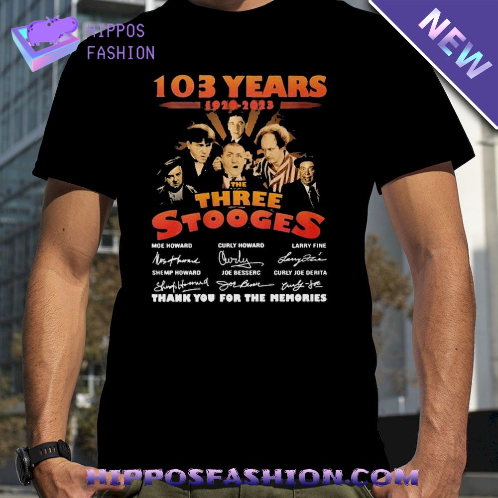 Years The Three Stooges Signature Thank You For The Memories Shirt