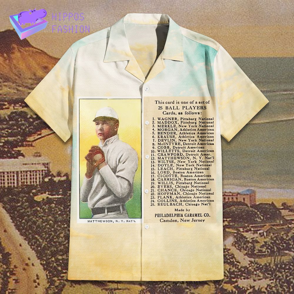 Philadelphia Caramel Christy Mathewson Hawaiian Shirt D