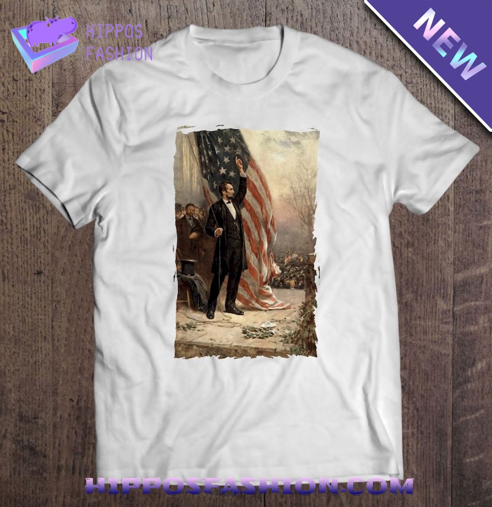 Th Of July Independence Day American Flag Abraham Lincoln Shirt