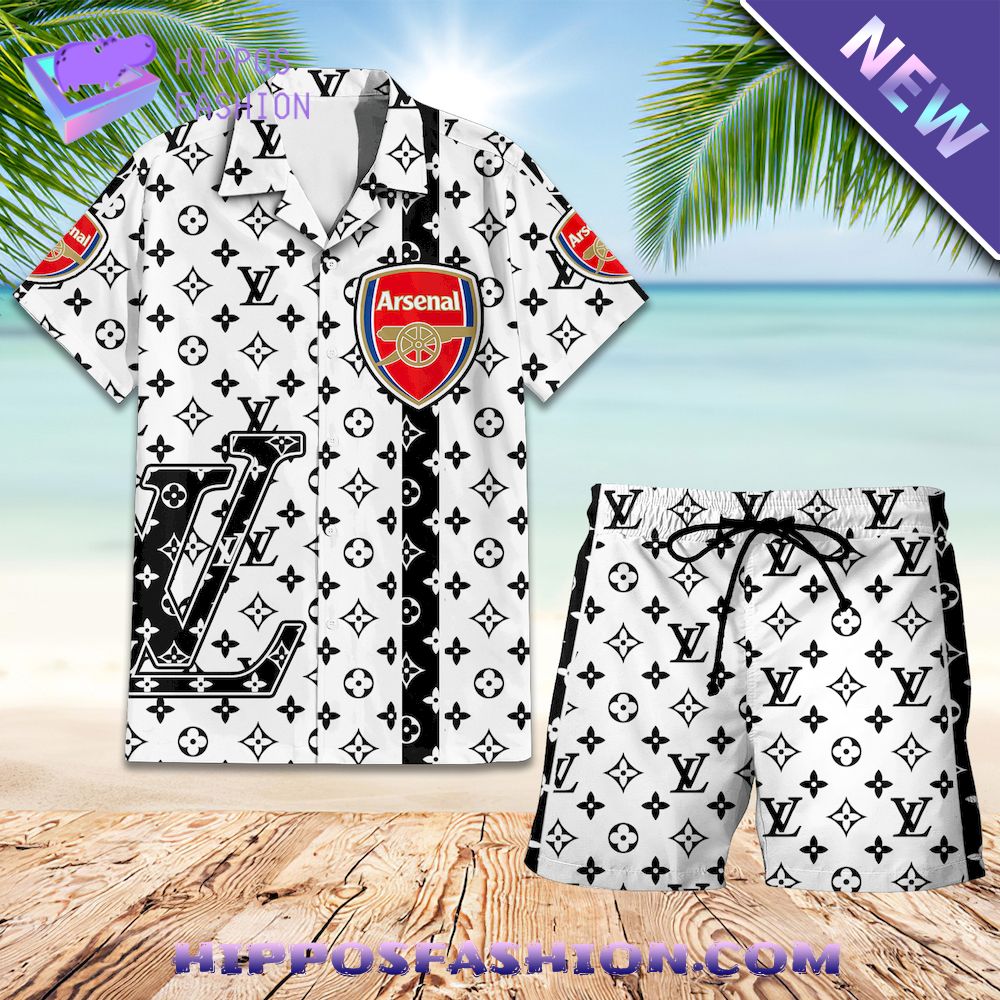Arsenal FC Louis Vuitton Hawaiian Shirt And Shorts