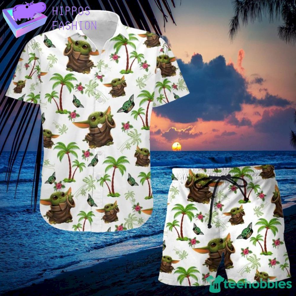 Baby Yoda Star Wars Aloha Hawaiian Shirt And Short