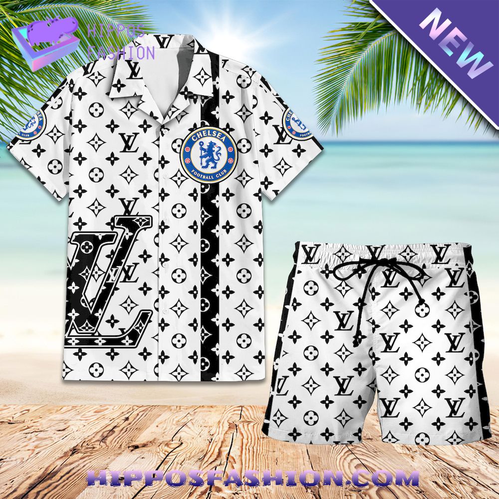Chelsea FC Louis Vuitton Hawaiian Shirt And Shorts