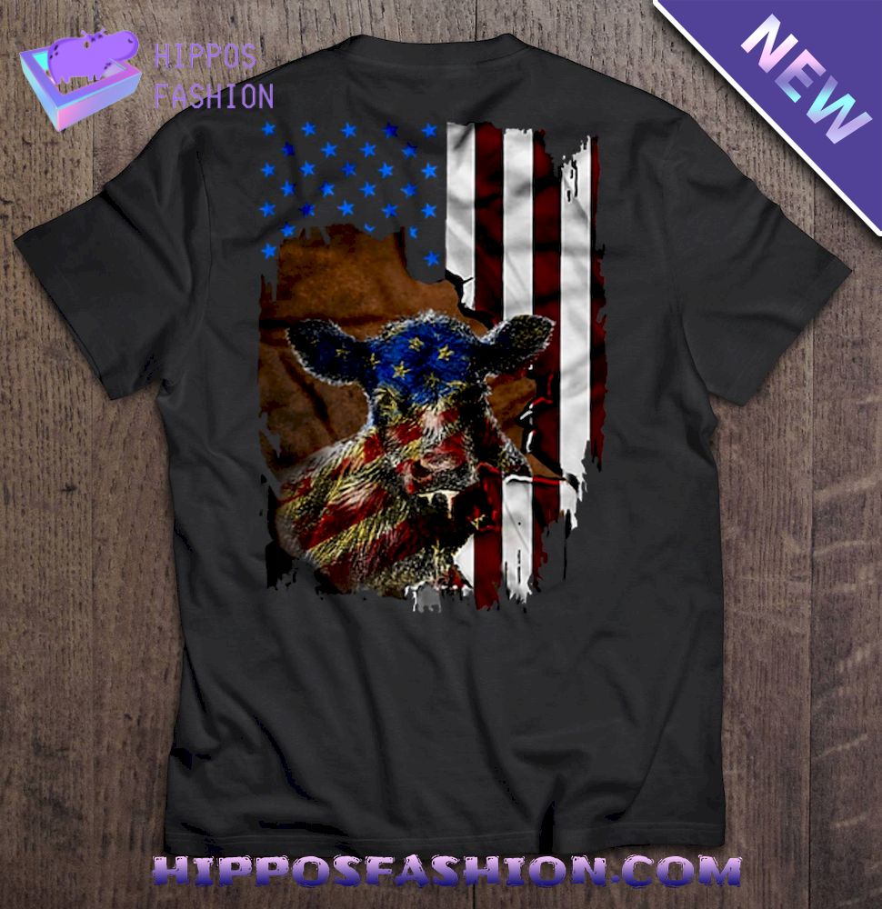 Cow American Flag th Of July Shirt
