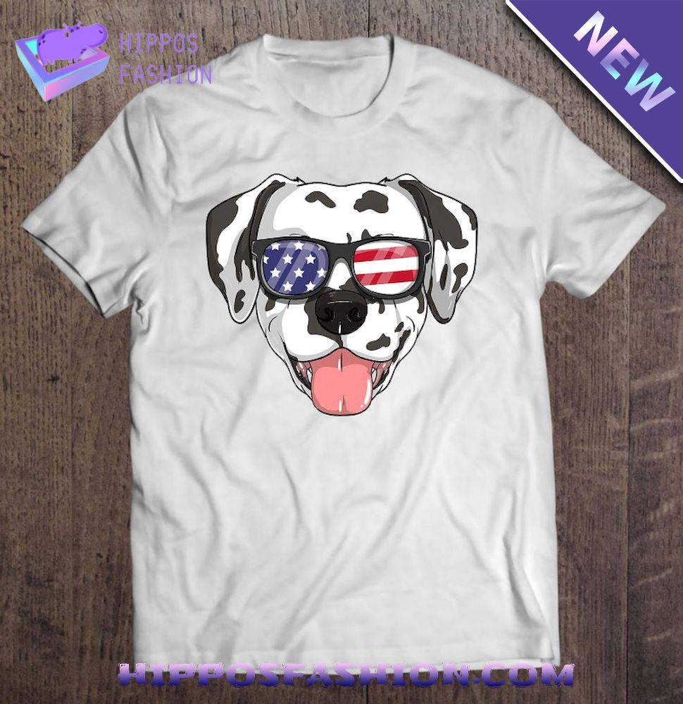 Dalmatian Dog Patriotic Usa Th Of July American Merica Shirt
