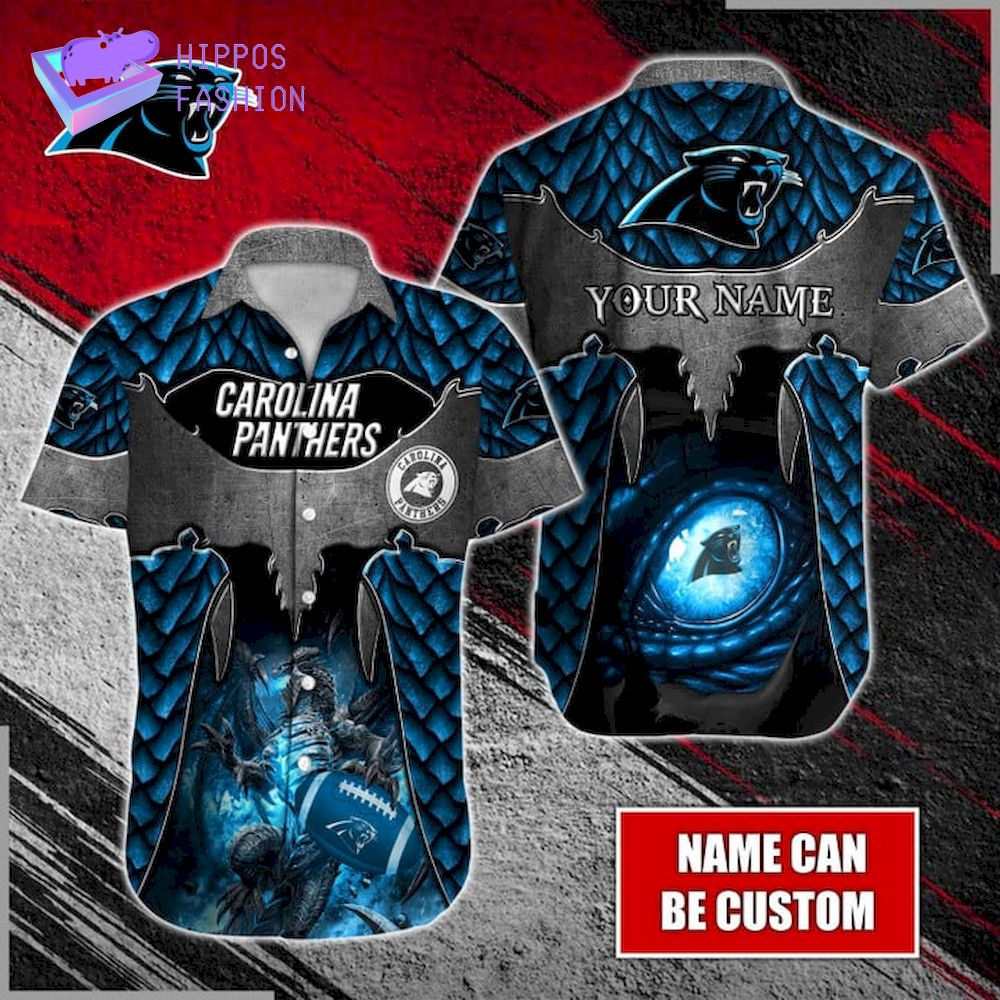 Dragon Carolina Panthers Custom Name Hawaiian Shirt