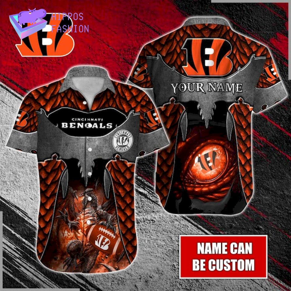 Dragon Cincinnati Bengals Custom Name Hawaiian Shirt