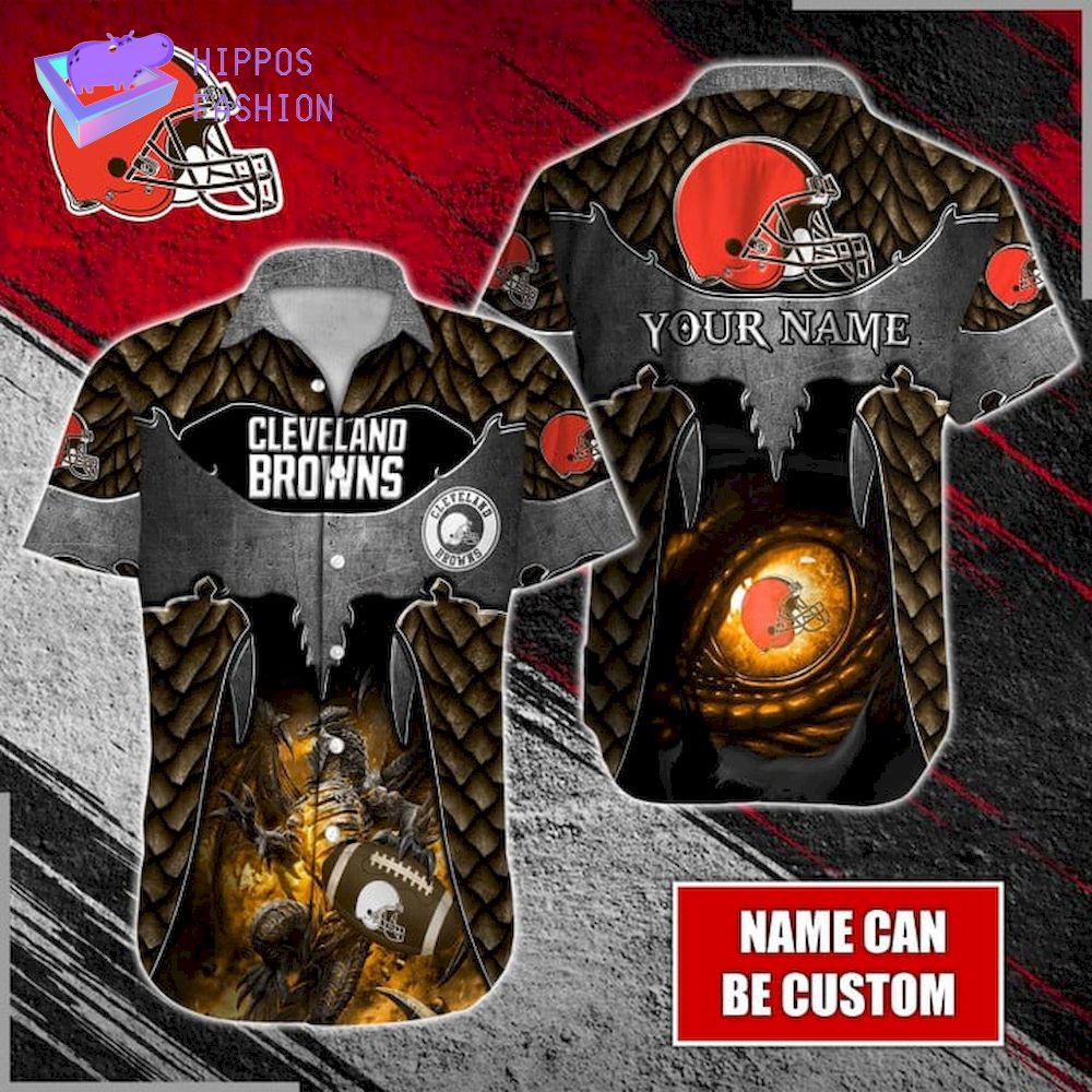 Dragon Cleveland Browns Custom Name Hawaiian Shirt
