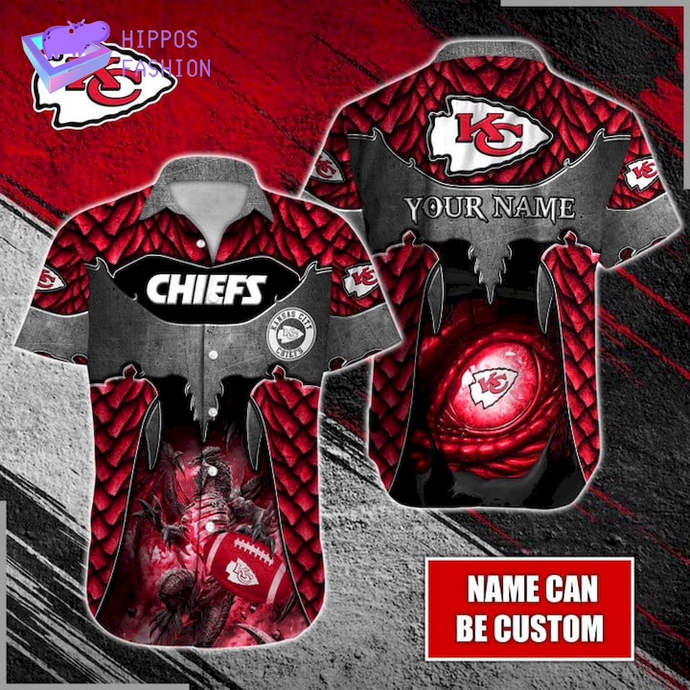Dragon Kansas City Chiefs Custom Name Hawaiian Shirt