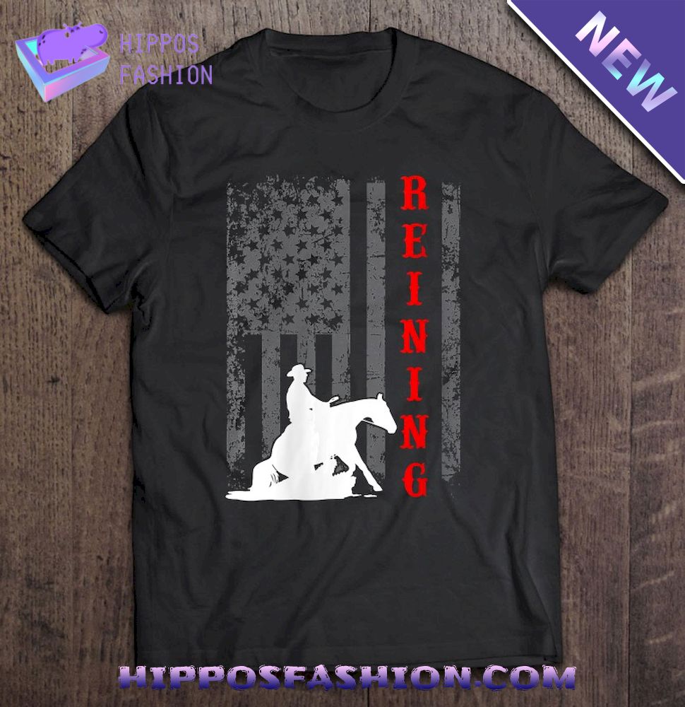 Equestrian Flag July Th Patriotic Horse Gifts Reining Horse Shirt