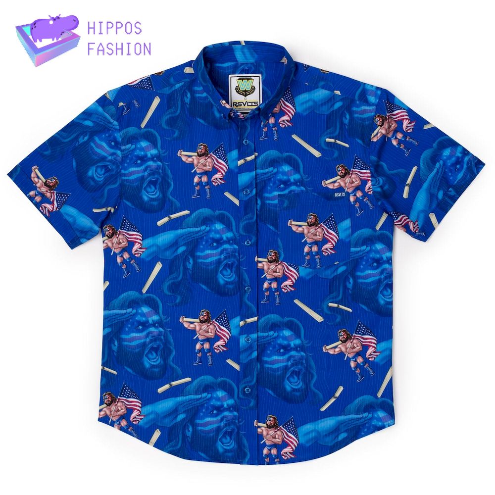Hacksaw Jim Duggan Summer Slam Kunuflex Hawaiian Shirt