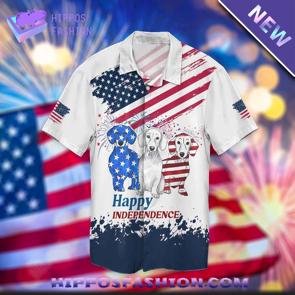 Happy Independences Day Dog Hawaiian Shirt