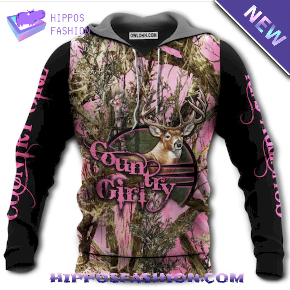 Hunting Deer Country Girl Pink Style With Deer D Hoodie