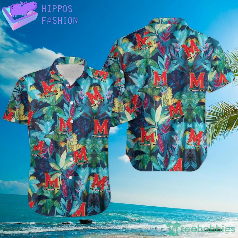Maryland Terrapins Floral Tropical Hawaiian Shirt