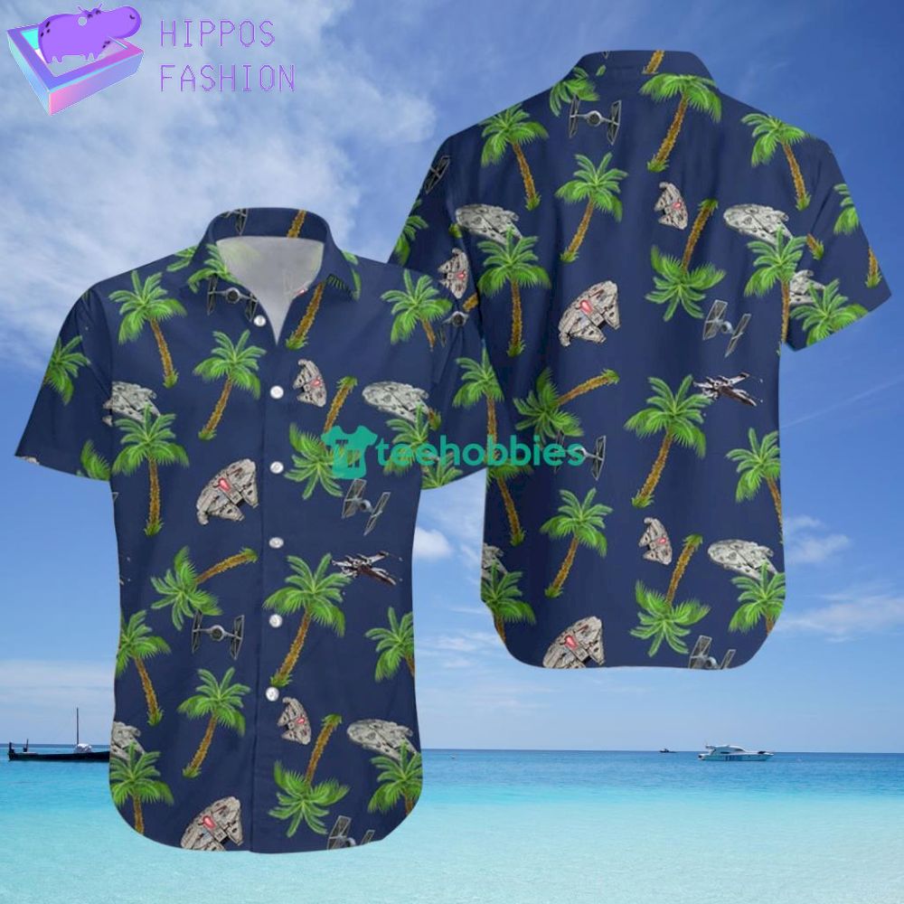 Millennium Falcon Star Wars Palm Tree Tropical Hawaiian Shirt