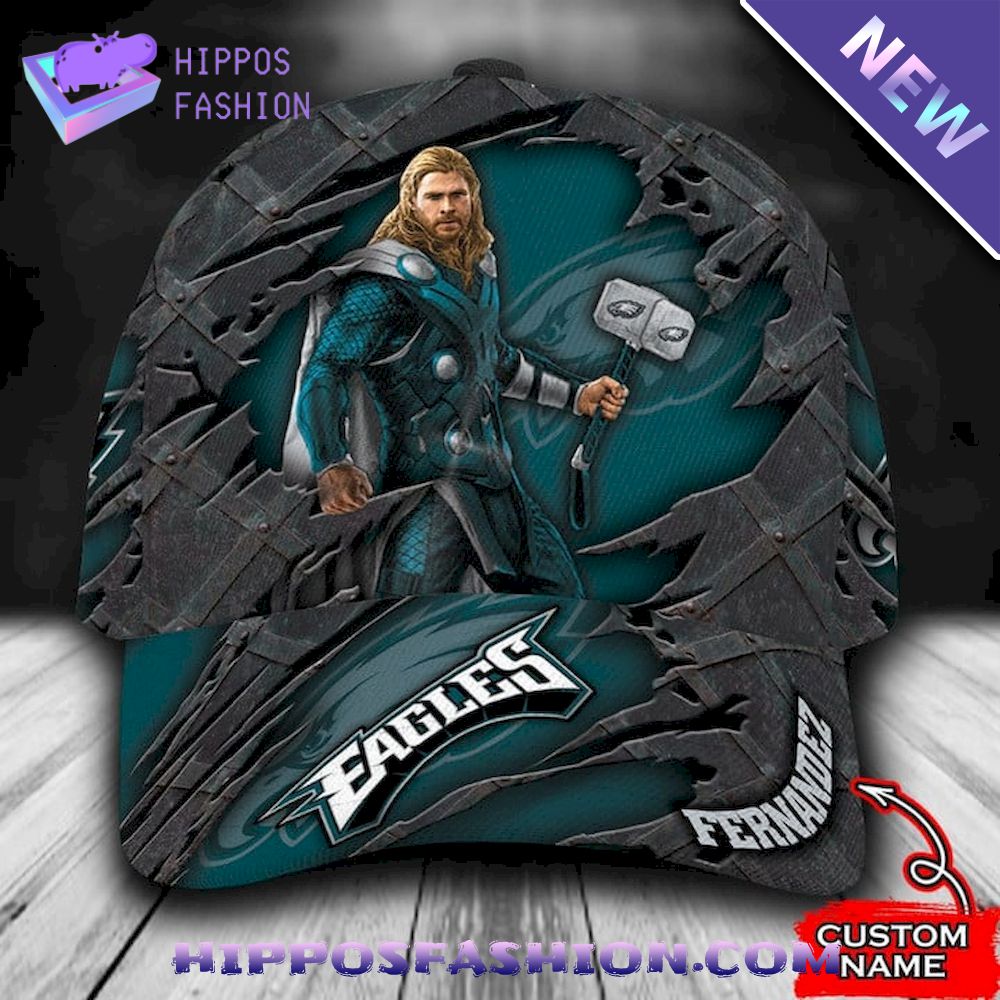 Philadelphia Eagles Thor Marvel Personalized D Baseball Cap