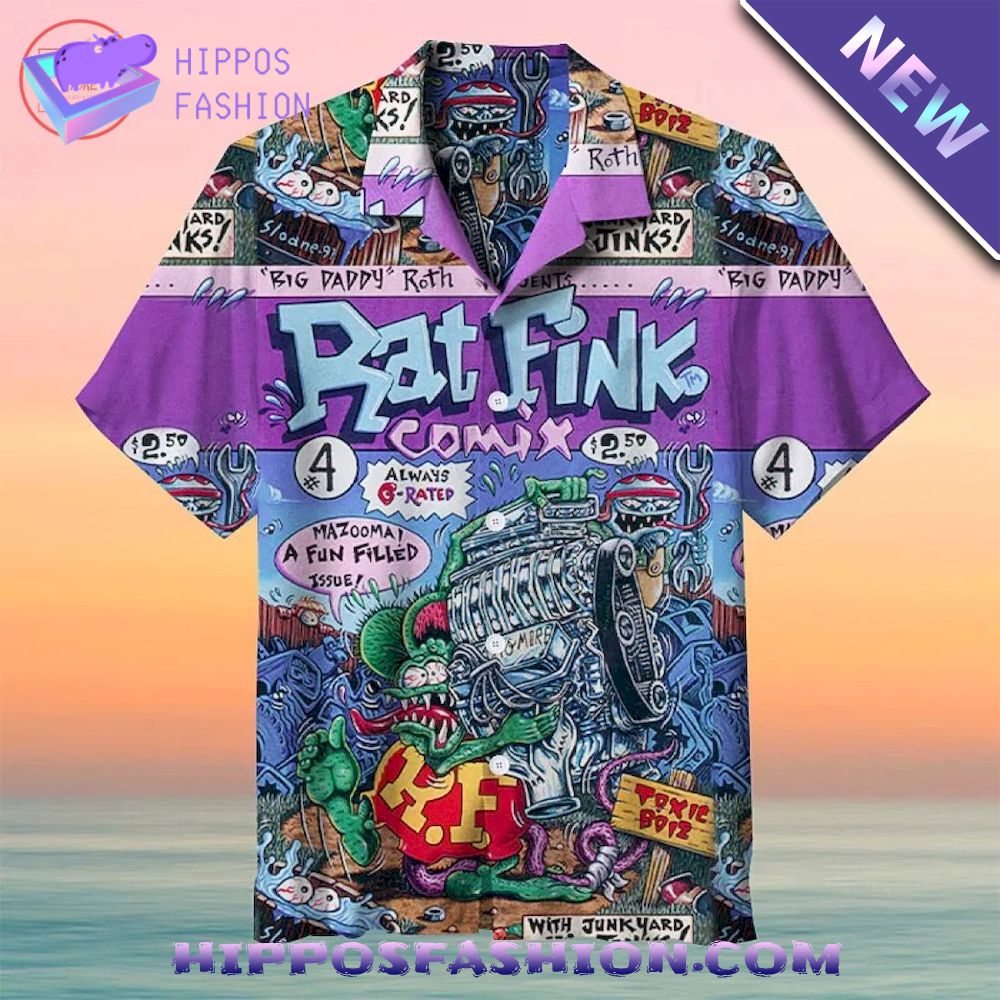 Rat Fink Rat Tail Rod Hawaiian Shirt D