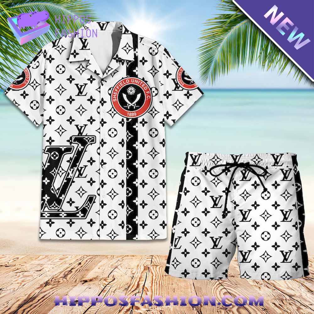 Sheffield United Louis Vuitton Hawaiian shirt and shorts