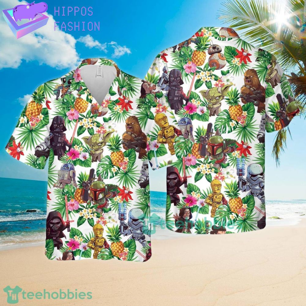 Star Wars Characters Hawaii Pineapple Tropical Flower Hawaiian Shirt And Shorts