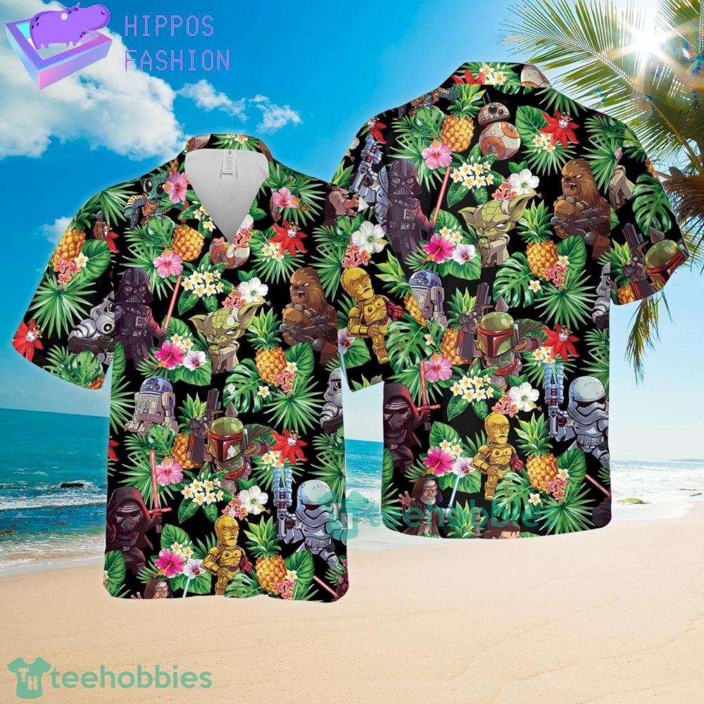Star Wars Hawaii Style Pineapple Tropical Flower Hawaiian Shirt And Shorts