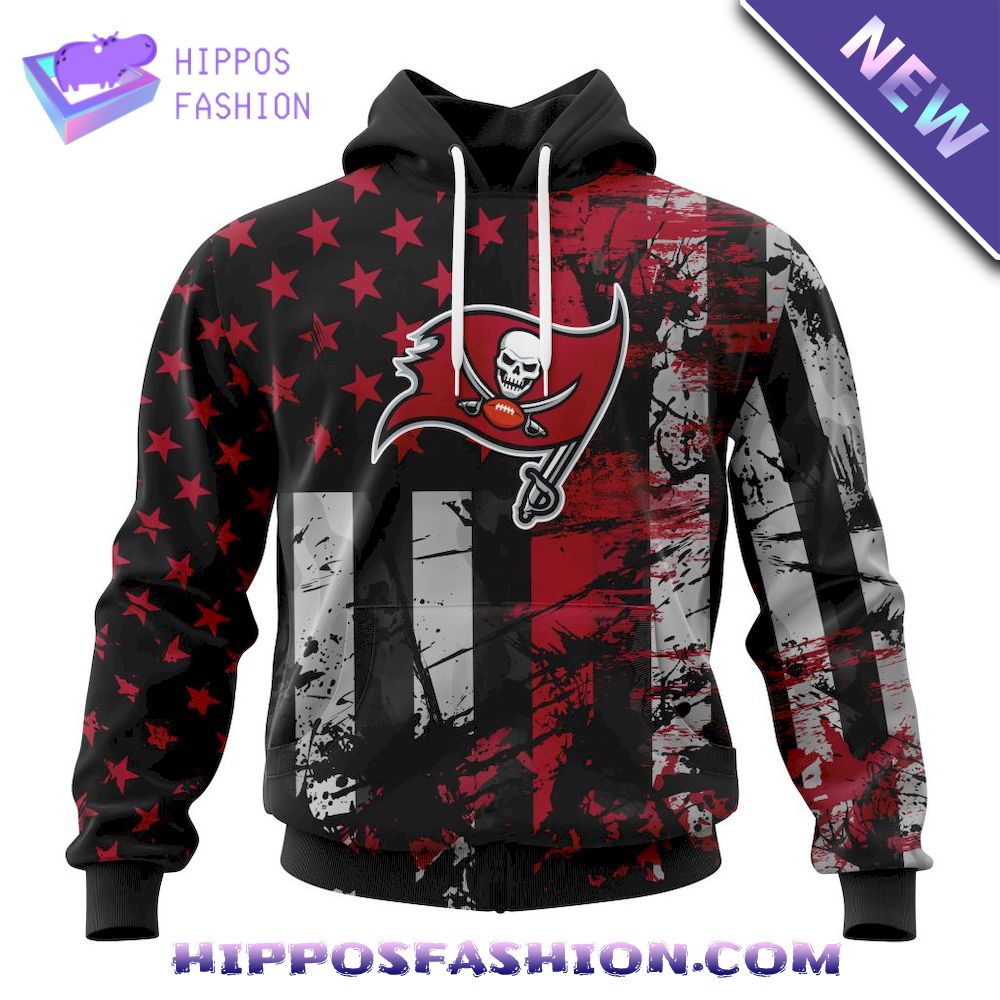 Tampa Bay Buccaneers Classic American Flag Personalized Hoodie