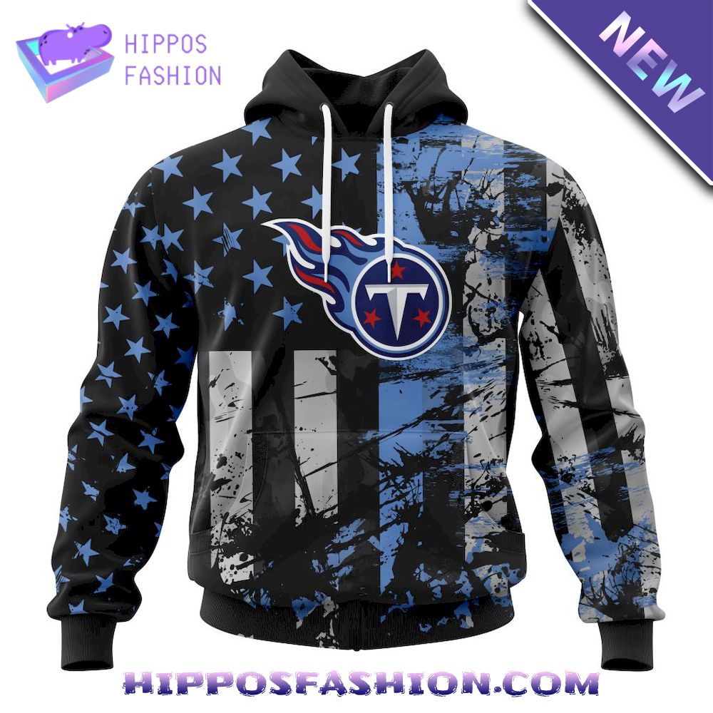 Tennessee Titans Classic American Flag Personalized Hoodie