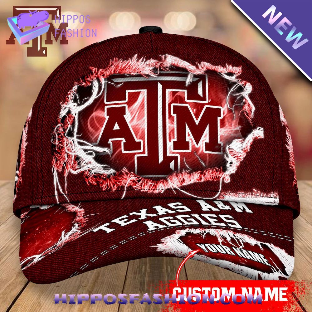 Texas AM Aggies Custom Name Baseball Cap