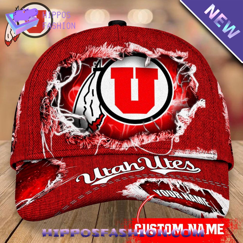 Utah Utes Custom Name Baseball Cap