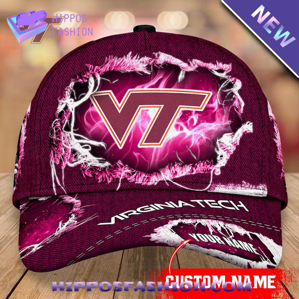 Virginia Tech Hokies Custom Name Baseball Cap