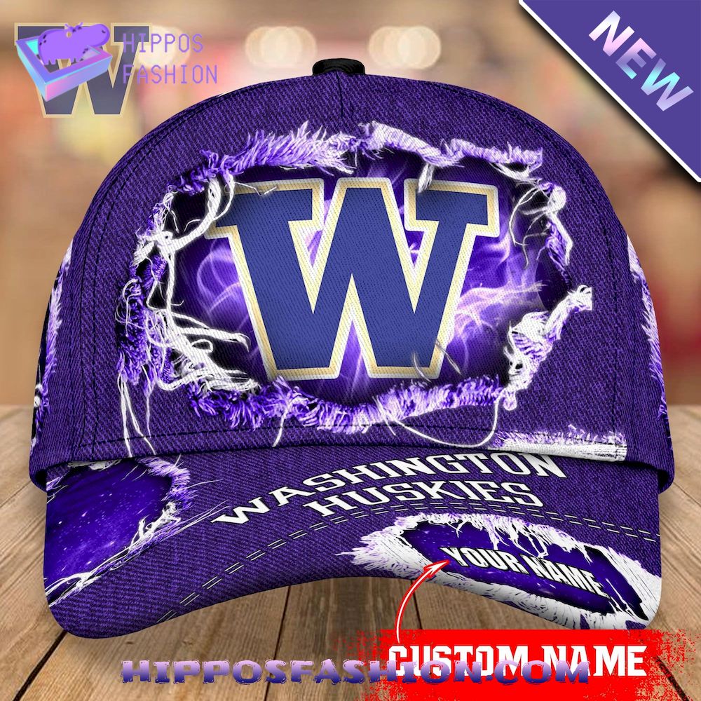 Washington Huskies Custom Name Baseball Cap