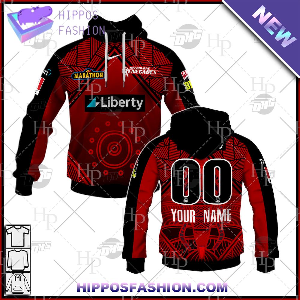 BBL Melbourne Renegades Indigenous Personalized Hoodie