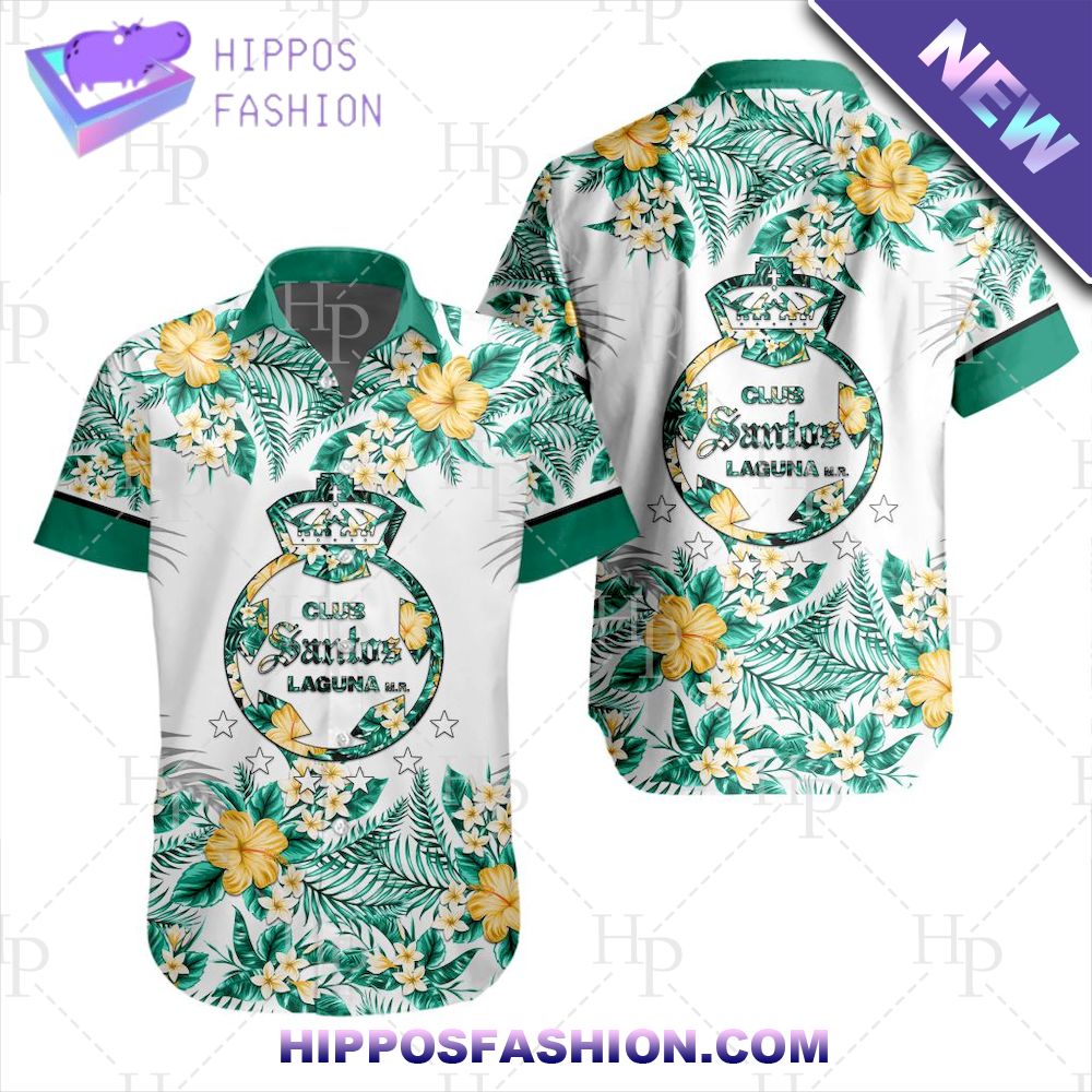 Club Santos Laguna Liga MX Aloha Hawaiian Shirt