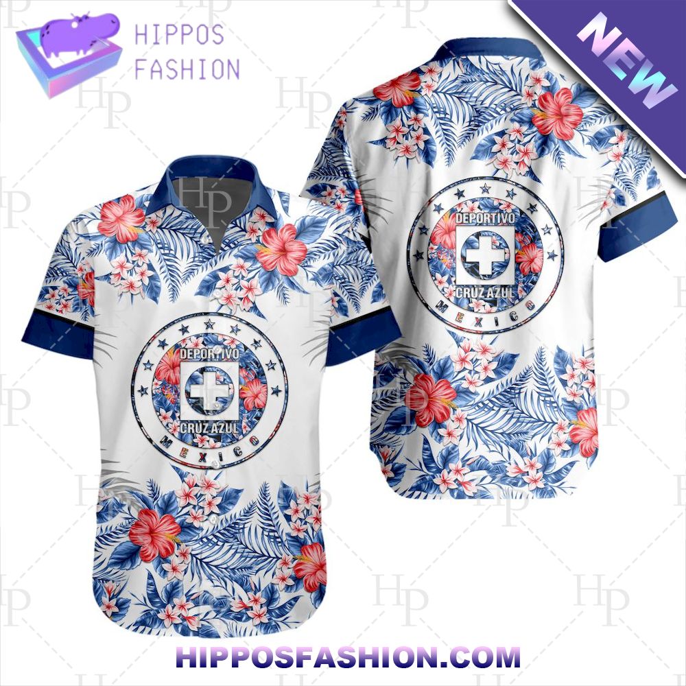 Cruz Azul Liga MX Aloha Hawaiian Shirt