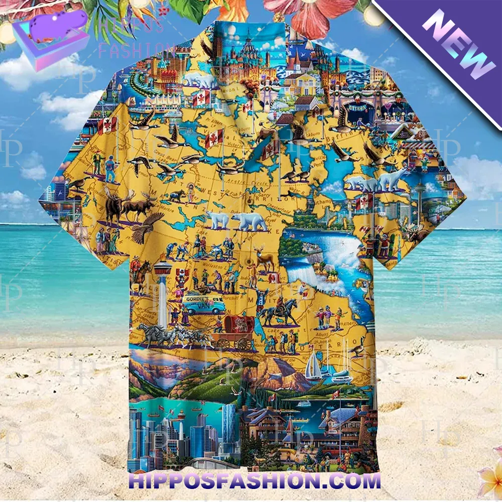 Map Unisex Hawaiian Shirt D