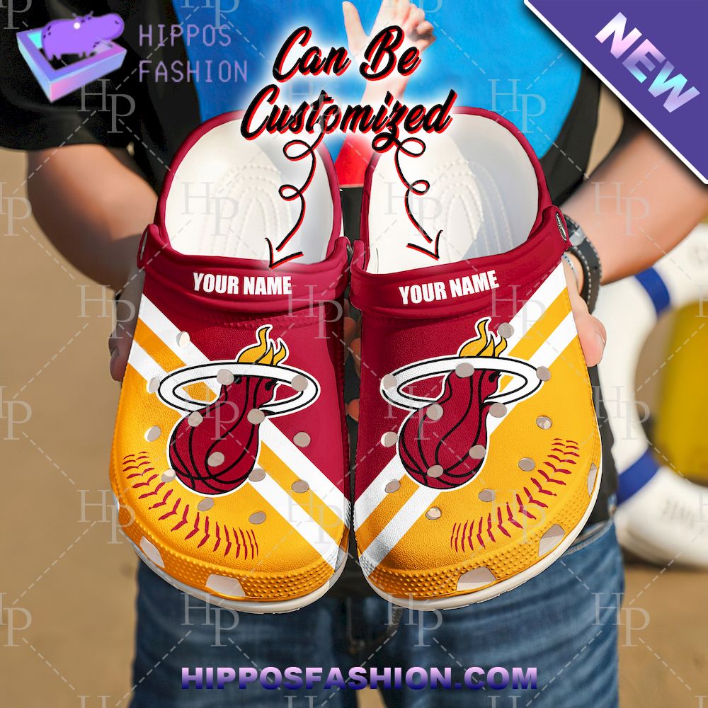Miami Heat Basketball Personalized Crocs Clogs shoes