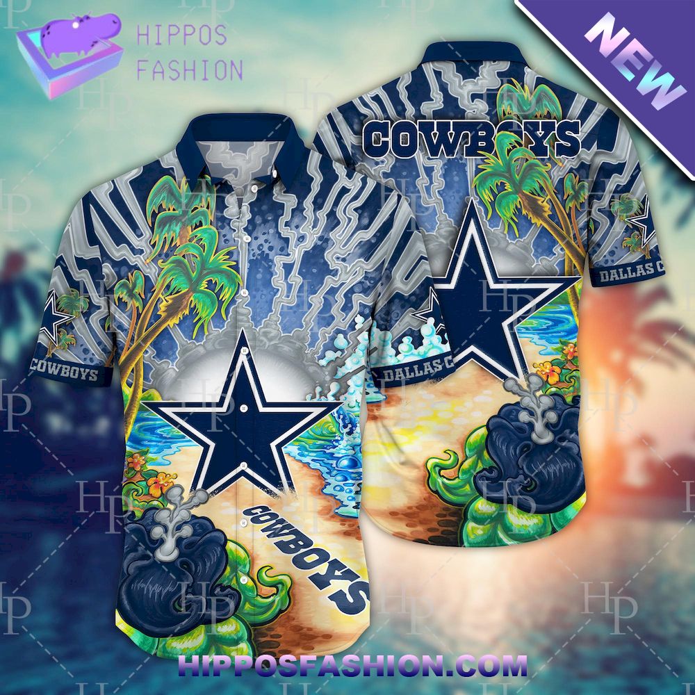 NFL Dallas Cowboys Flower Hawaiian Shirt