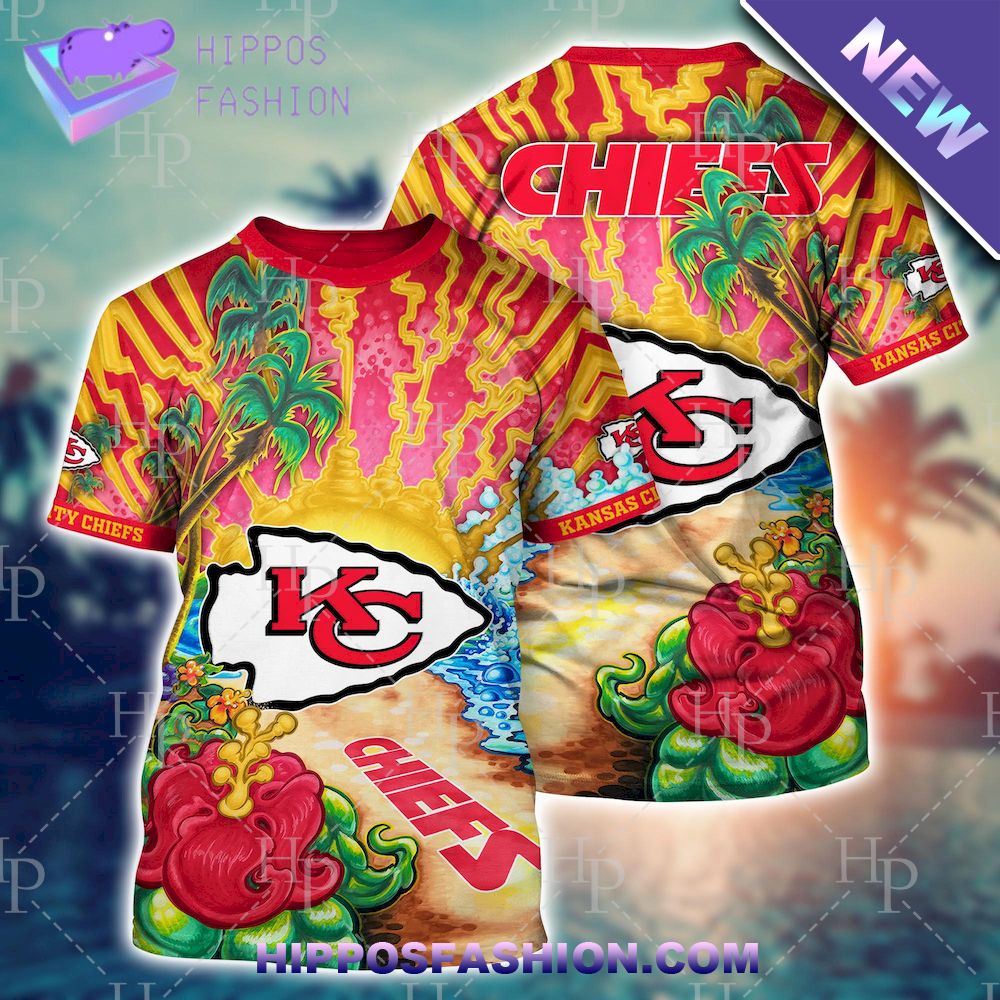 NFL Kansas City Chiefs Flower Hawaiian Shirt