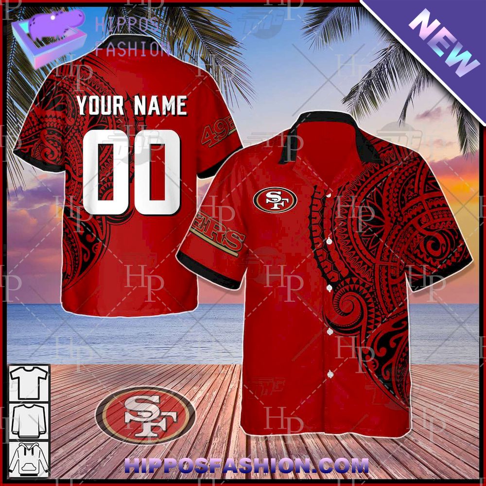 NFL San Francisco ers Polynesian Tattoo Personalized Hawaiian Shirt