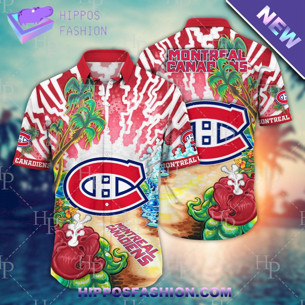 NHL Montreal Canadiens Flower Hawaiian Shirt