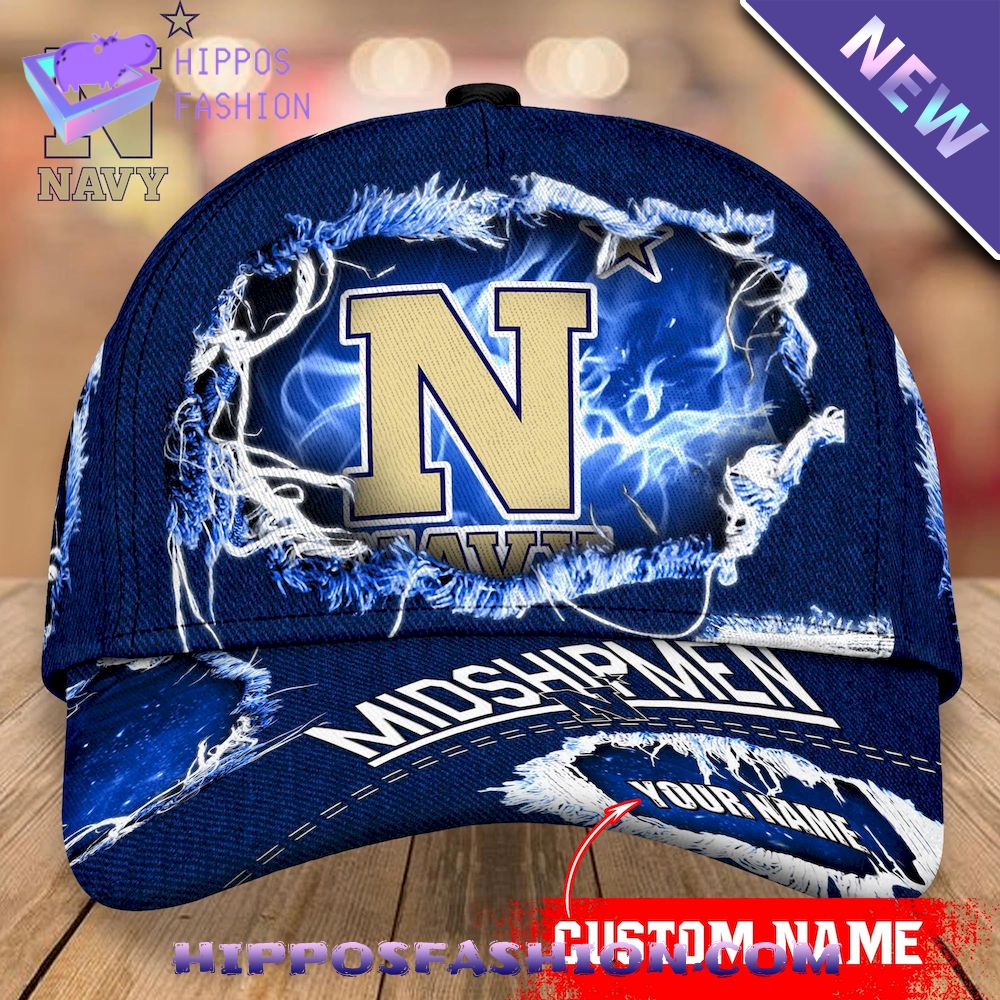 Navy Midshipmen Custom Name Baseball Cap