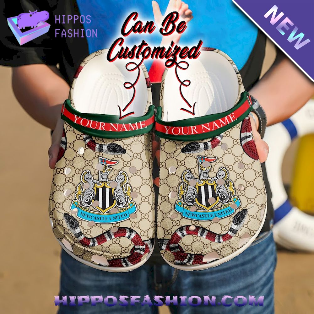 Newcastle FC Gucci Luxury Custom Name Crocband Crocs Shoes