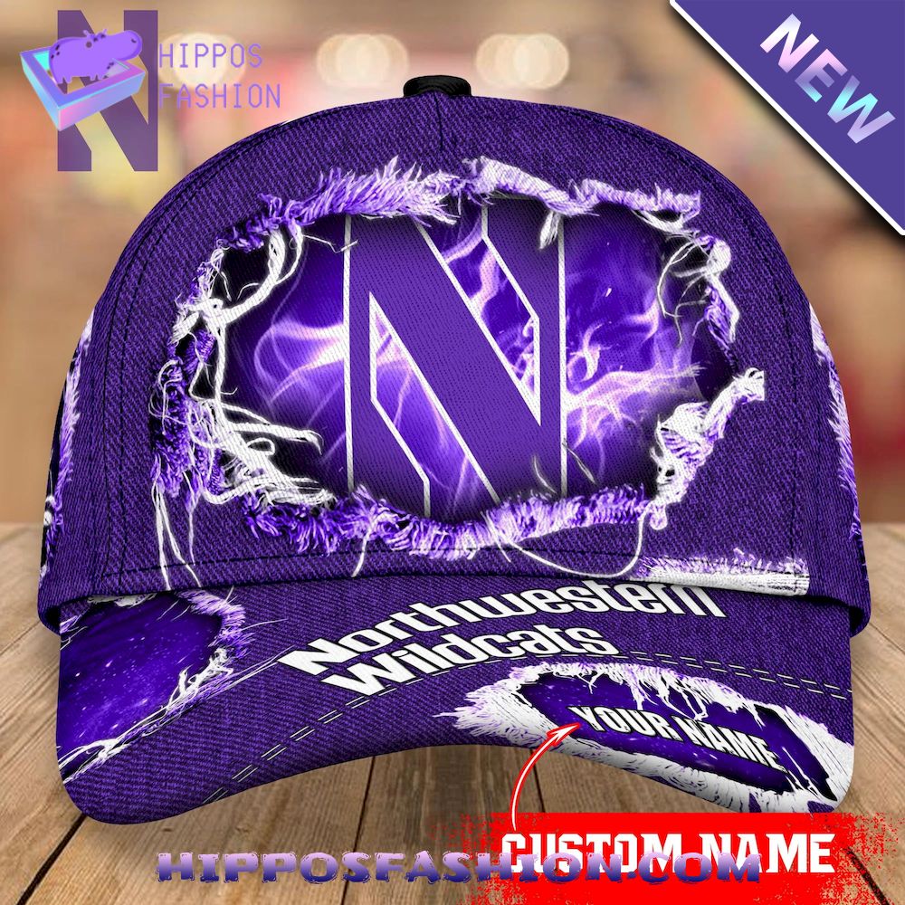 Northwestern Wildcats Custom Name Baseball Cap