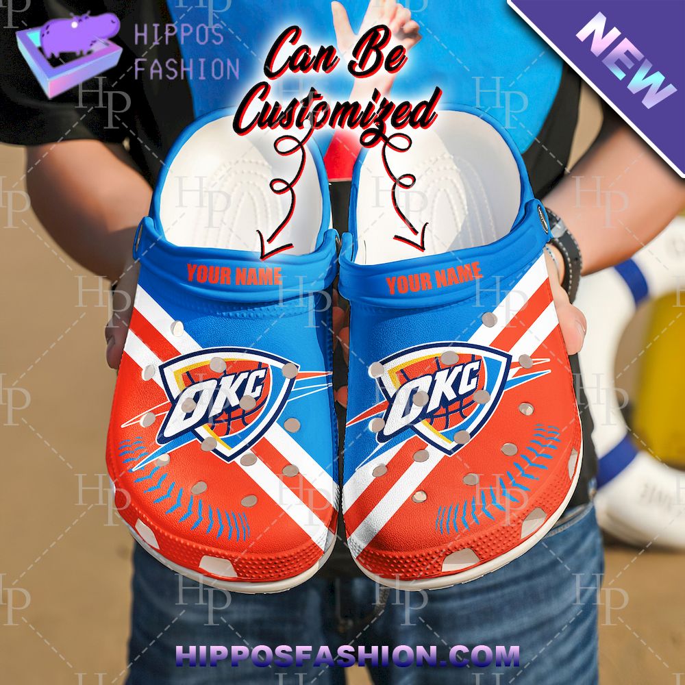 Oklahoma City Thunder Basketball Personalized Crocs Clogs shoes